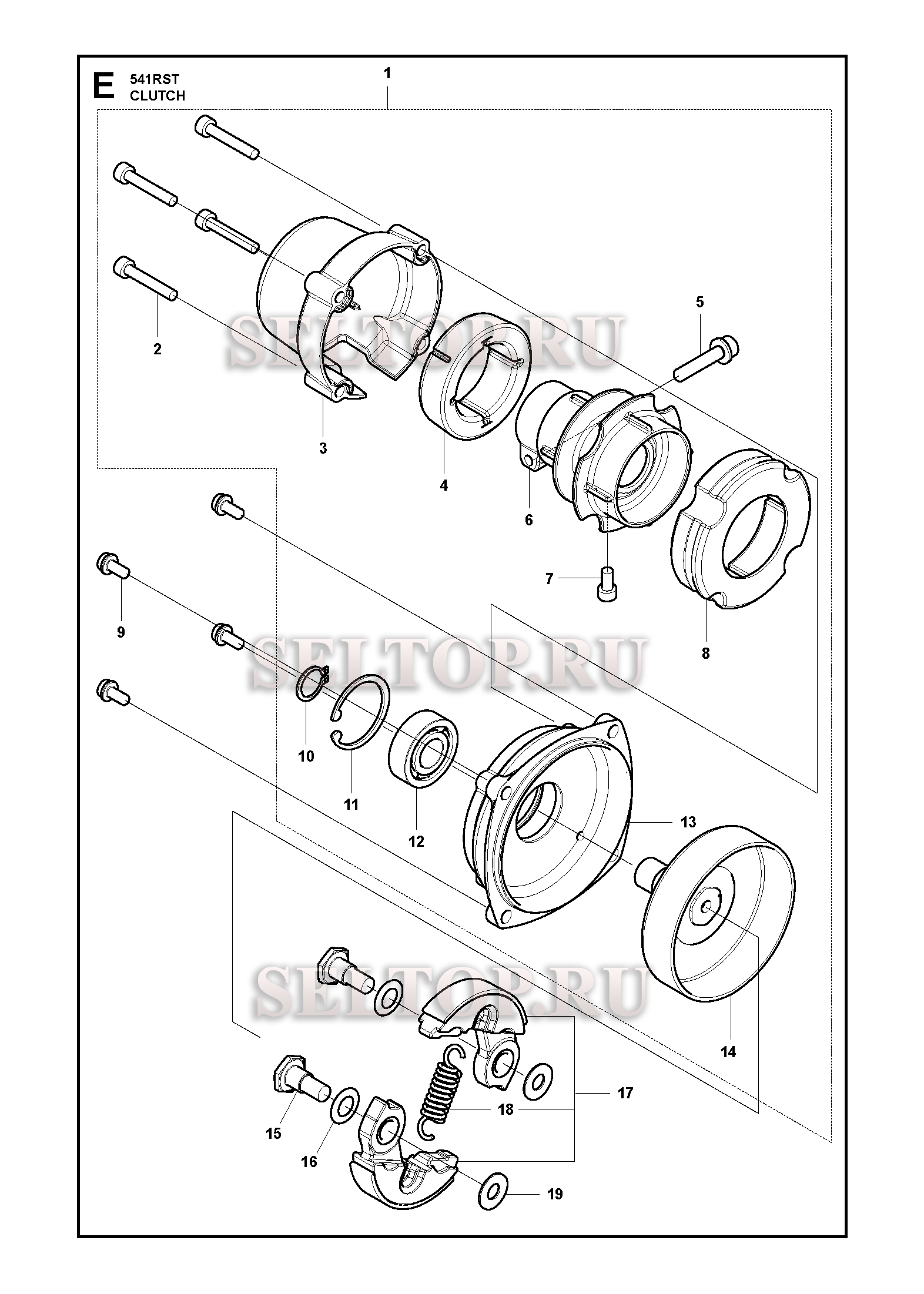Сцепление для триммера Husqvarna 541 RST (c 2018-01)
