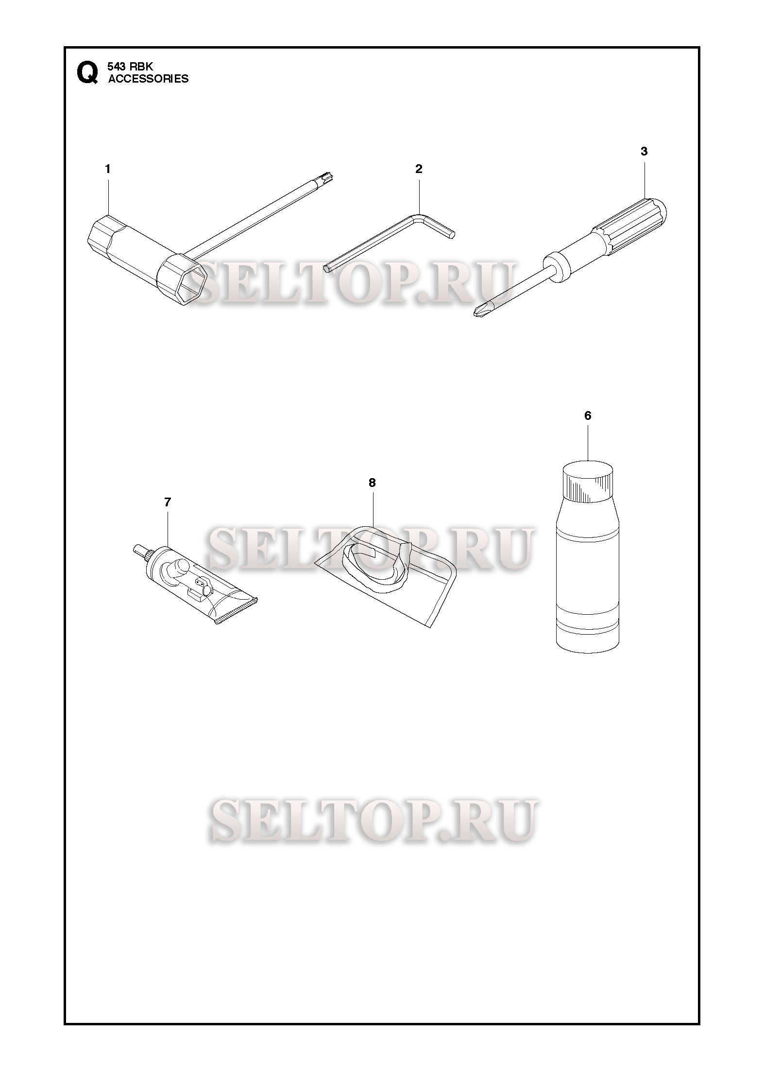 Аксессуары для триммера Husqvarna 543 RBK (c 2013-02)