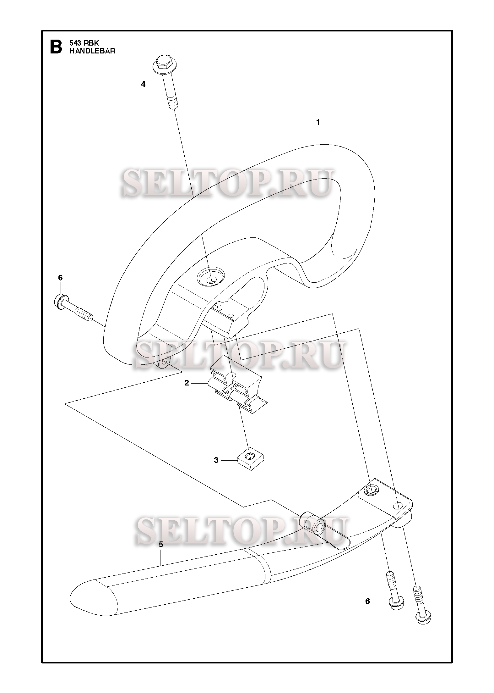 Ручка для триммера Husqvarna 543 RBK (c 2018-06)