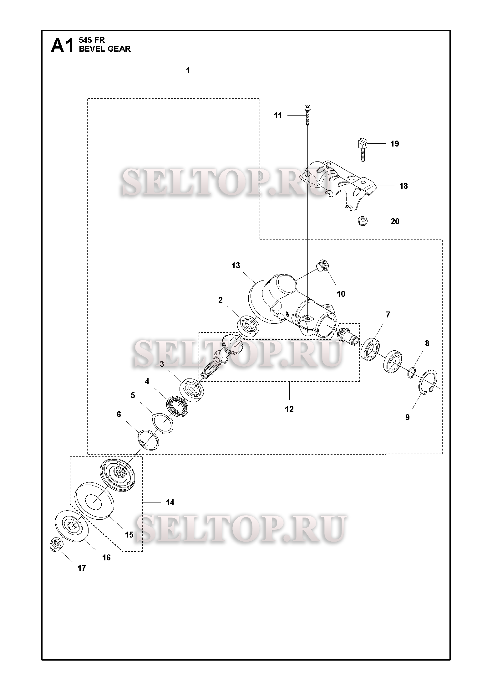 Редуктор для триммера Husqvarna 545 FR
