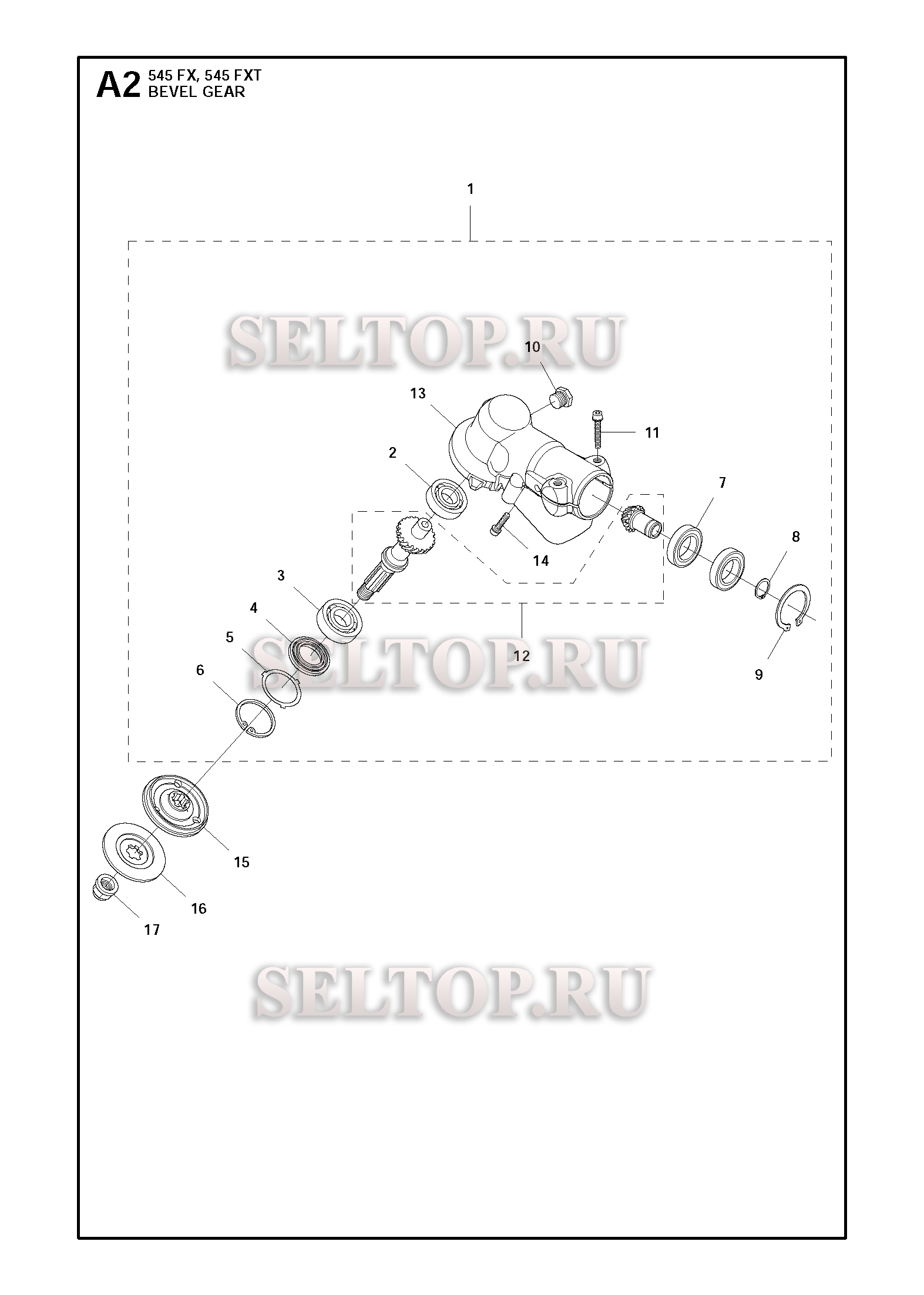 Редуктор для триммера Husqvarna 545 FXT
