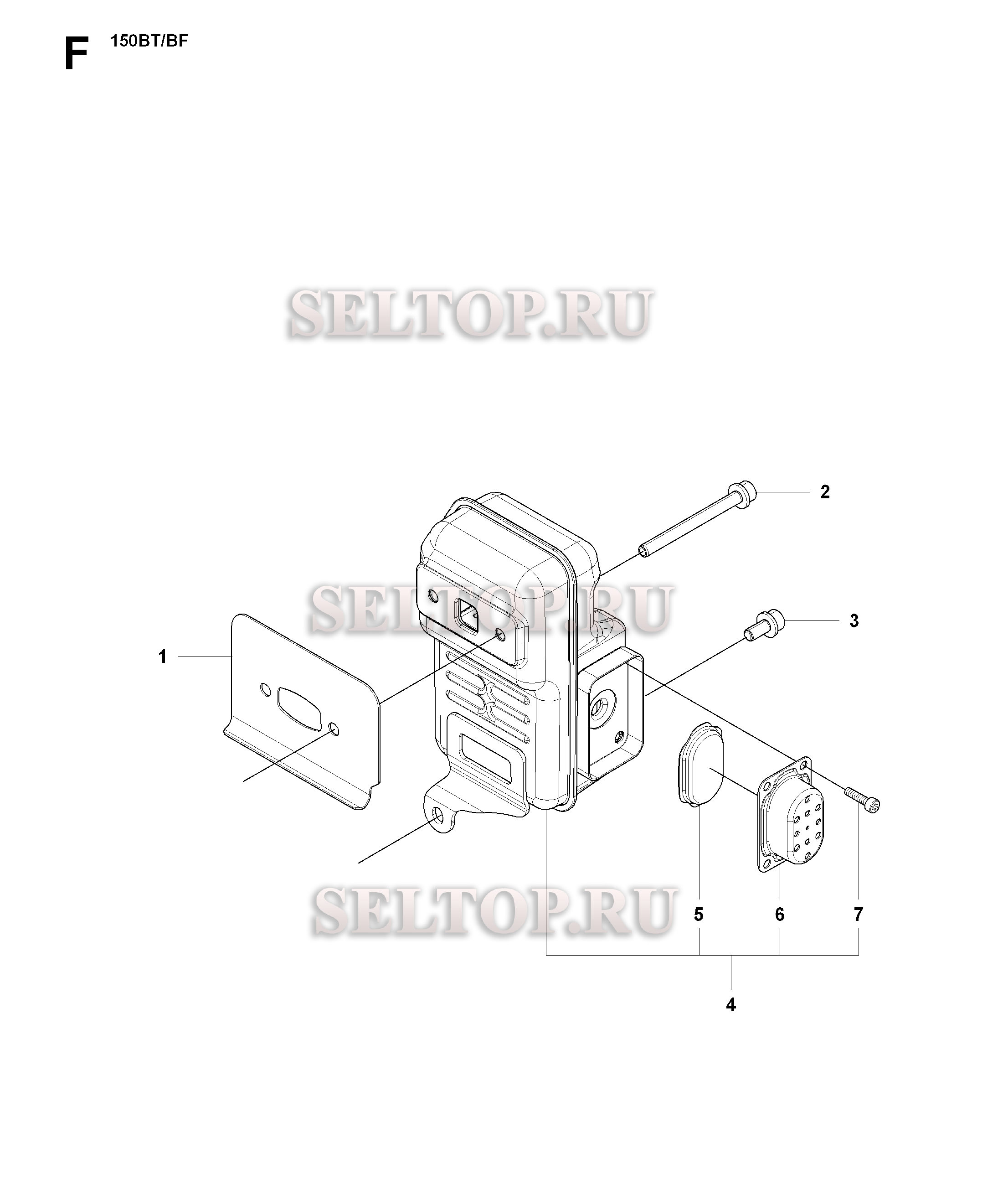 Глушитель для воздуходувки Husqvarna 150 BT Lowes (с 2009-10)