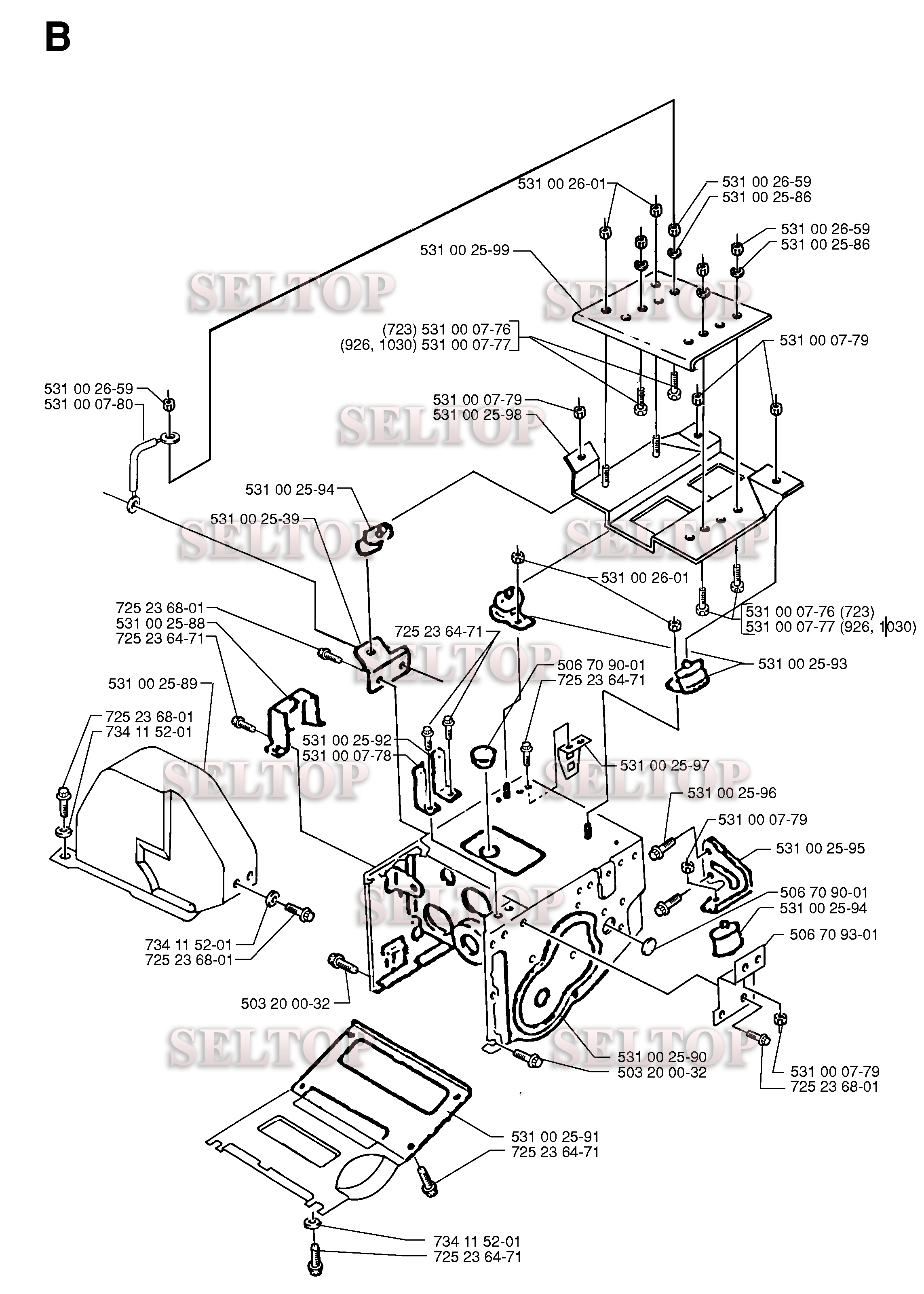 Рама для Хускварна 10-30 (с 1996-12)