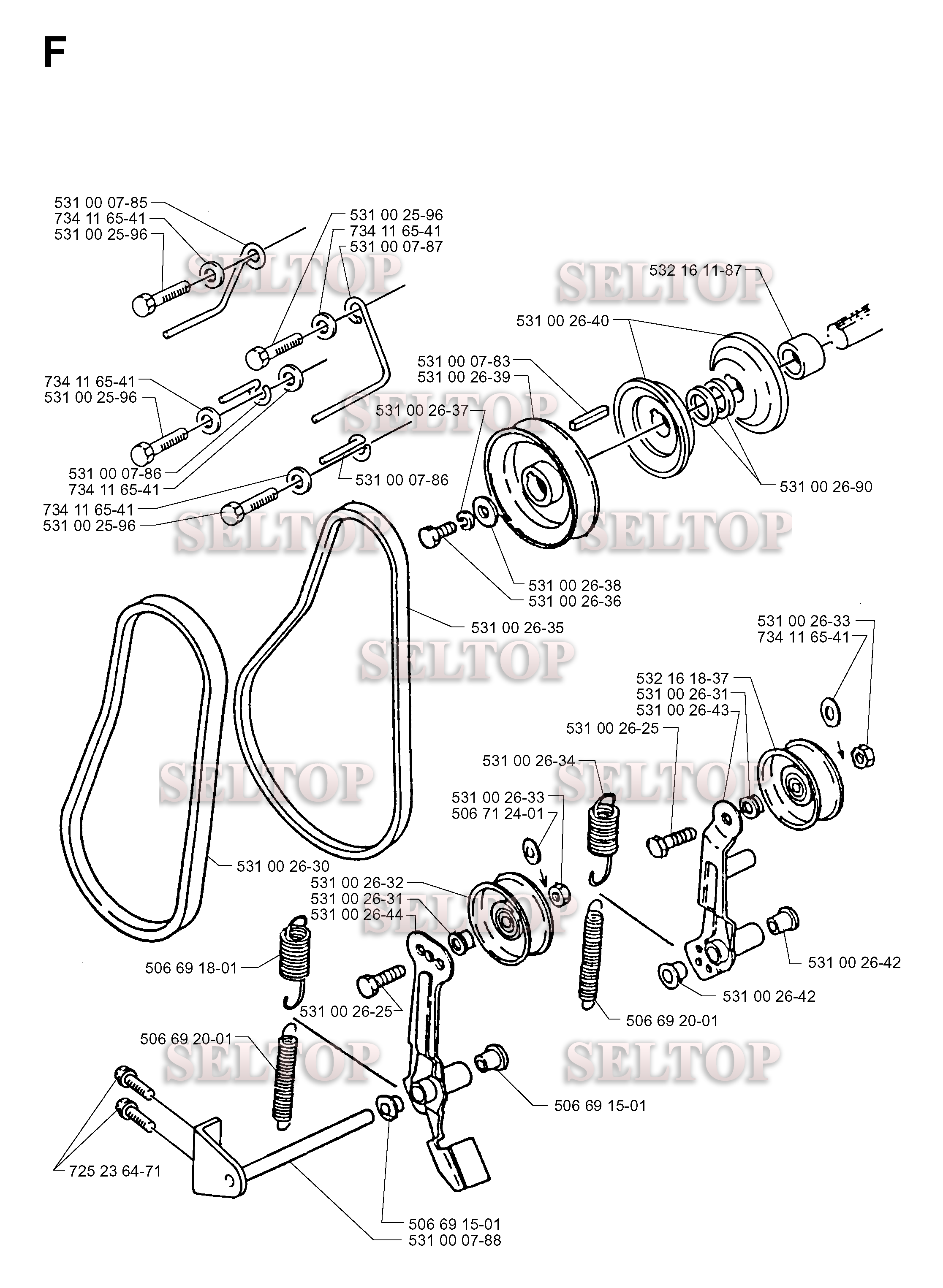 Масляный бак для Хускварна 10-30 (с 1997-10)