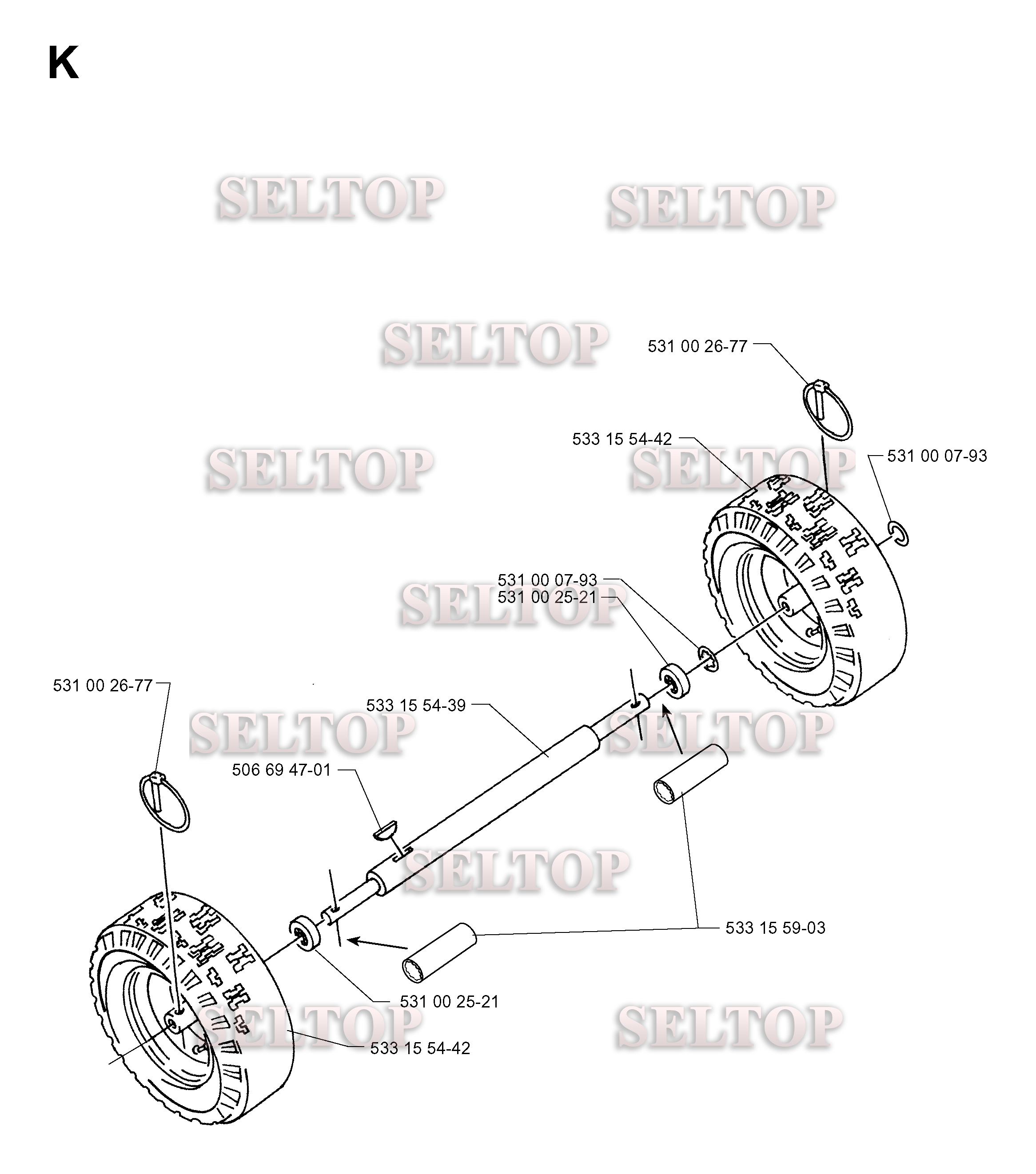 Колеса для Хускварна 10-30 (с 1997-12)