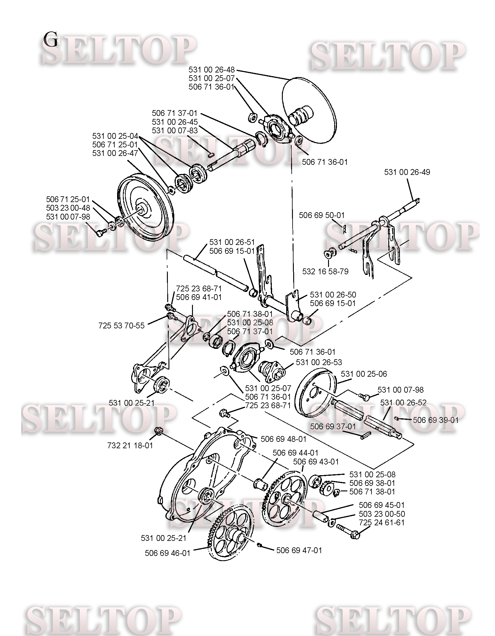 Привод для Хускварна 10-30 (с 1999-10) (схема 1)