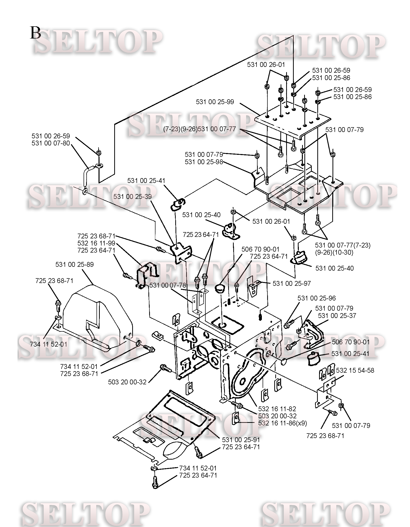 Рама для Хускварна 10-30 (с 1999-10)