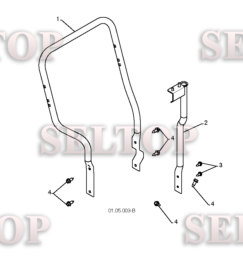 Ручка для Хускварна 10527 SBB (артикул модели 96193003600) (с 2008-10)