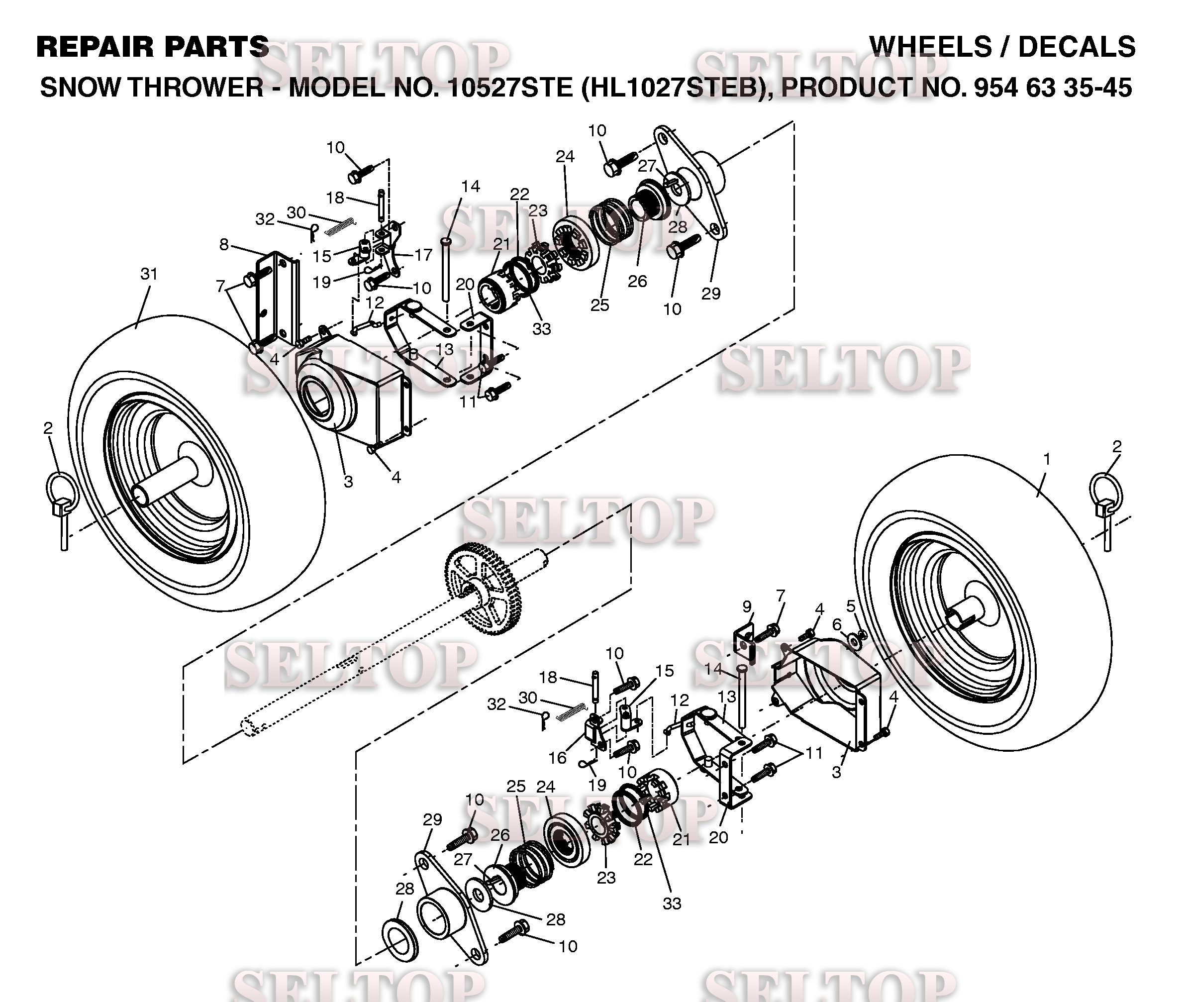 Колеса для Хускварна 10527 STE (с 2004-09)