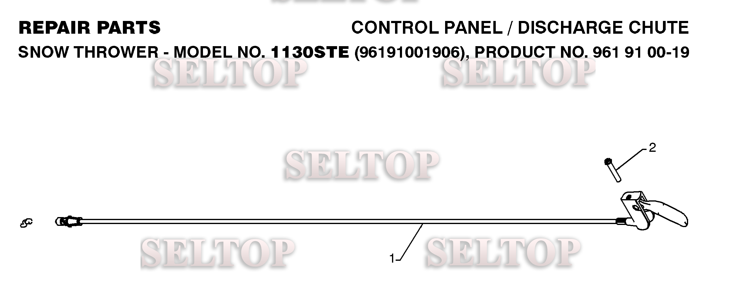 Панель управления, привод разгрузочного желоба для Хускварна 1130 STE (артикул модели 96091001906) (с 2008-11) (схема 2)