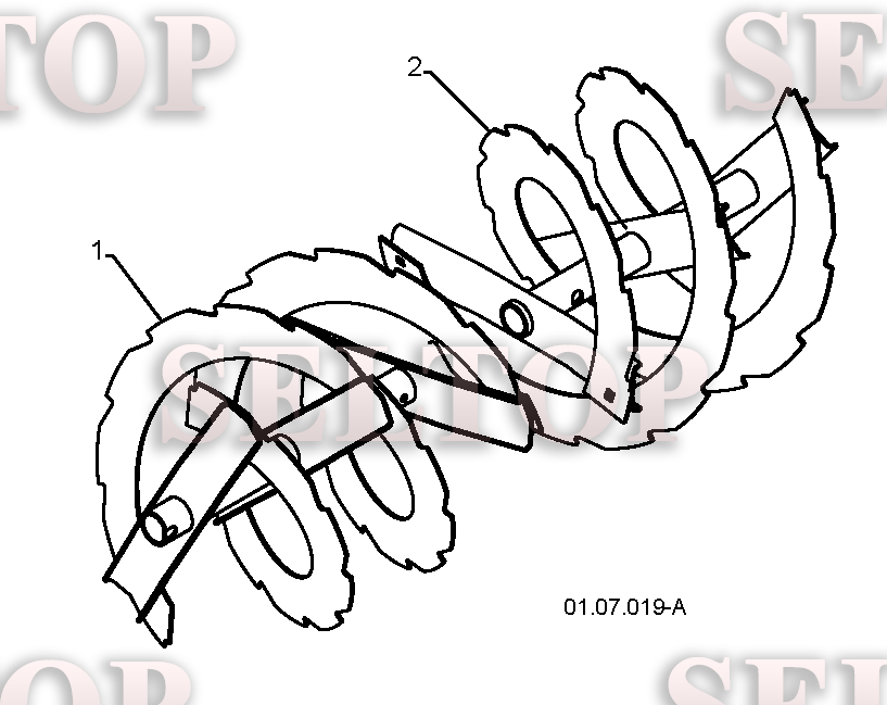 Крыльчатка, редуктор для Хускварна 1130 STE (артикул модели 96191001904) (с 2008-09) (схема 4)