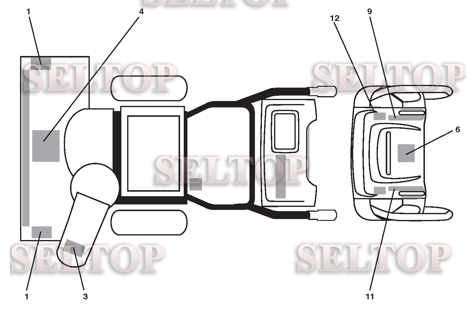 Наклейки для Хускварна 11524 E (артикул модели 96193007403) (с 2012-06)