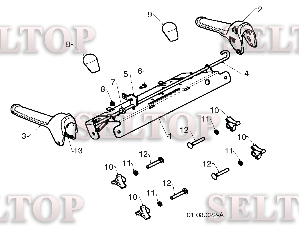 Ручка для Хускварна 11524 E (артикул модели 96193007405) (с 2013-07) (схема 2)