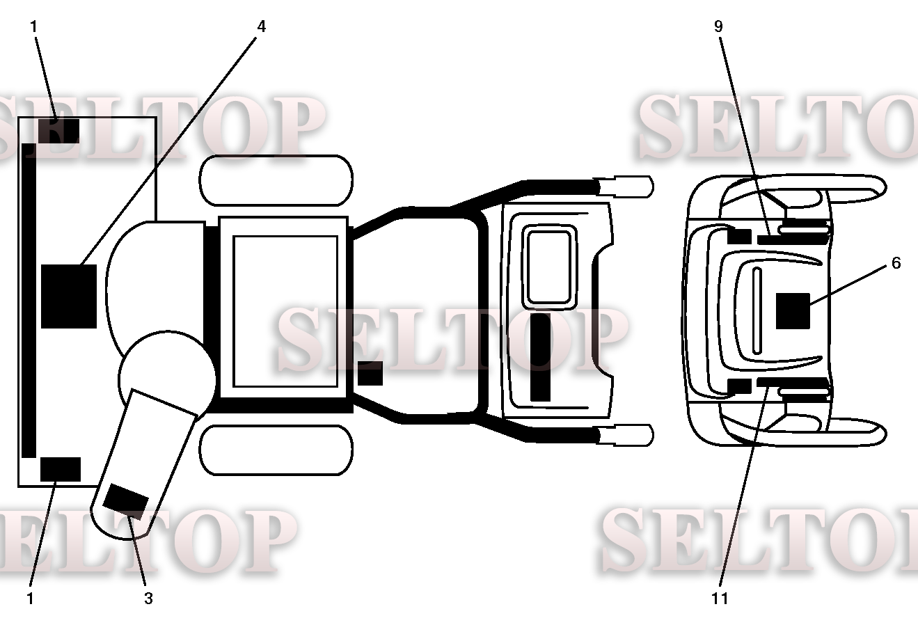 Наклейки для Хускварна 11524 E (артикул модели 96193008200) (с 2011-08)