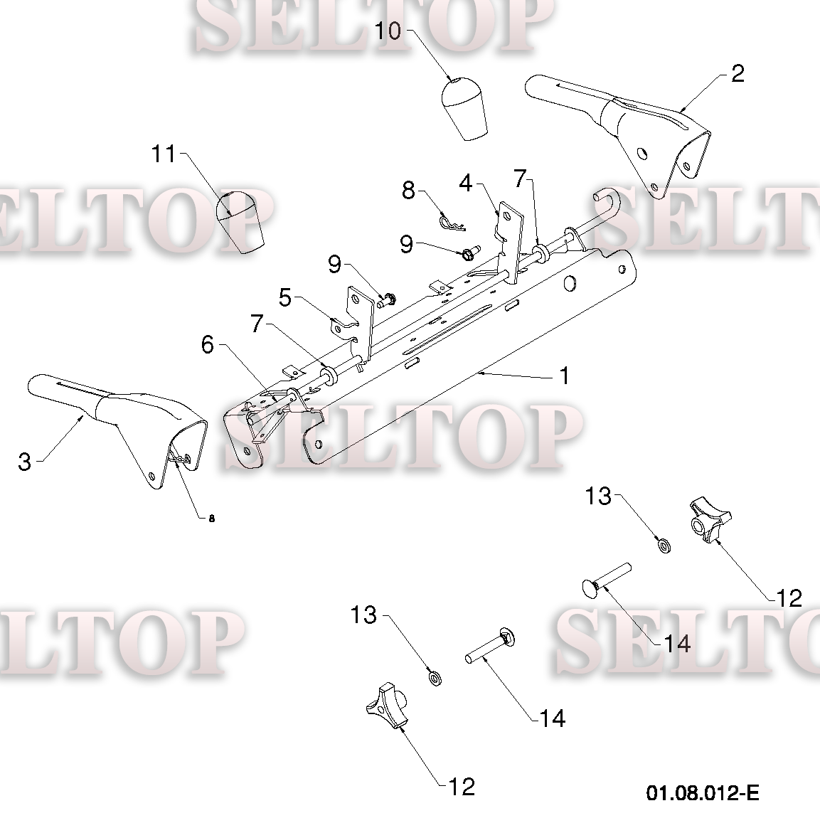 Ручка для Хускварна 11524 E (артикул модели 96193008200) (с 2011-08) (схема 2)