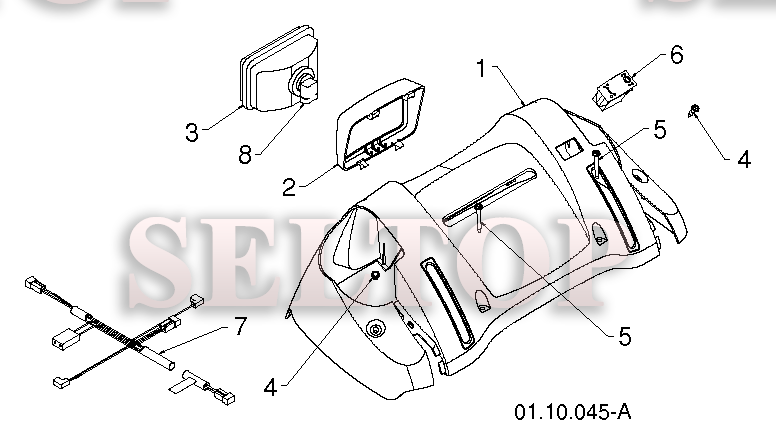 Ручка для Хускварна 11524 E (артикул модели 96193008200) (с 2011-08) (схема 6)