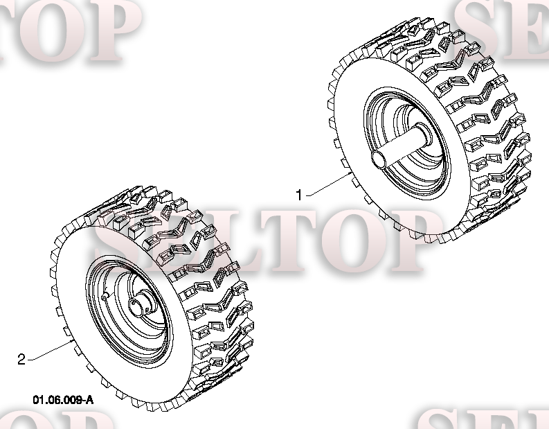 Колеса для Хускварна 11524 E (артикул модели 96193008200) (с 2011-08) (схема 1)