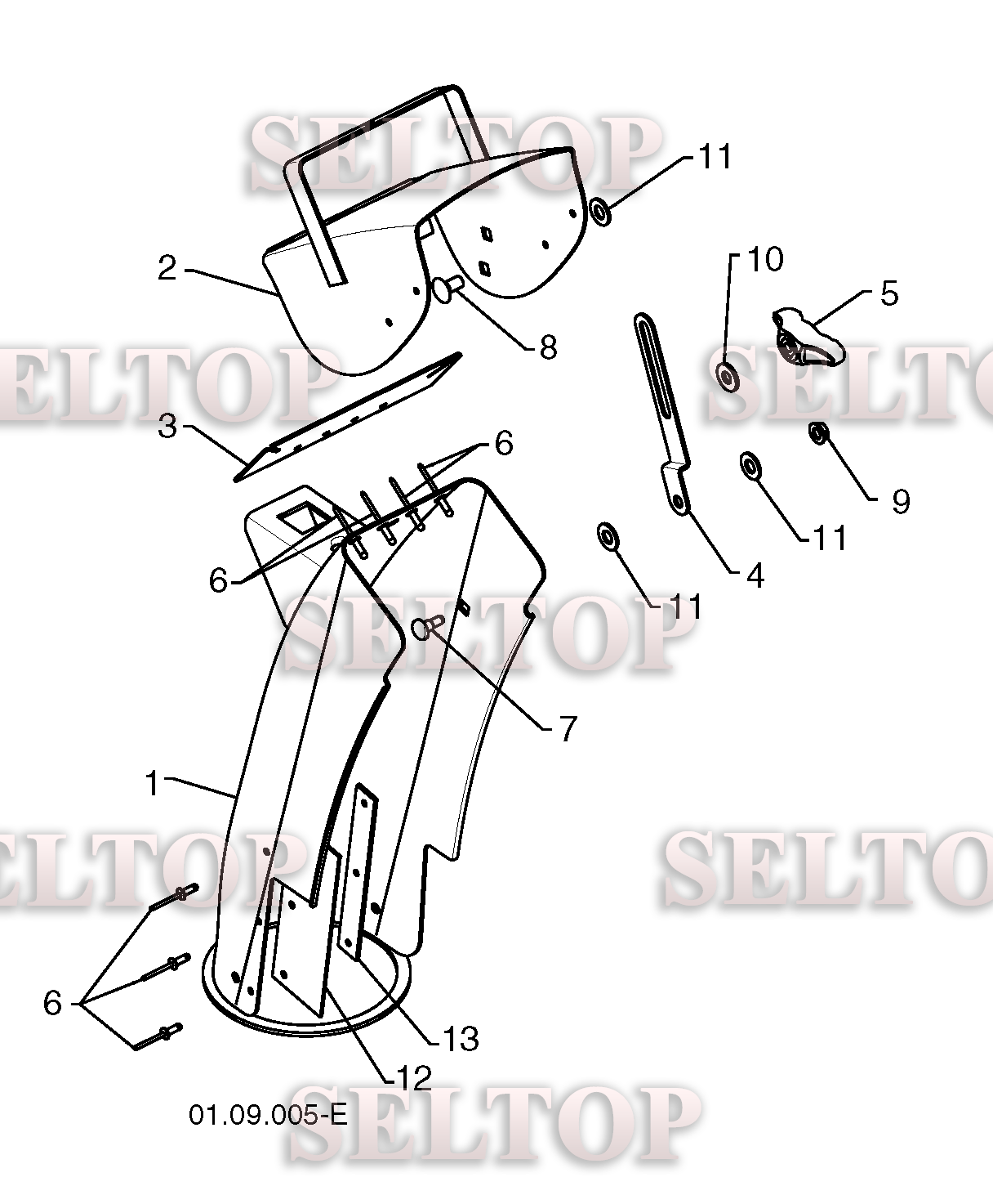 Панель управления, привод разгрузочного желоба для Хускварна 11527 SB (артикул модели 96193006400) (с 2010-06)