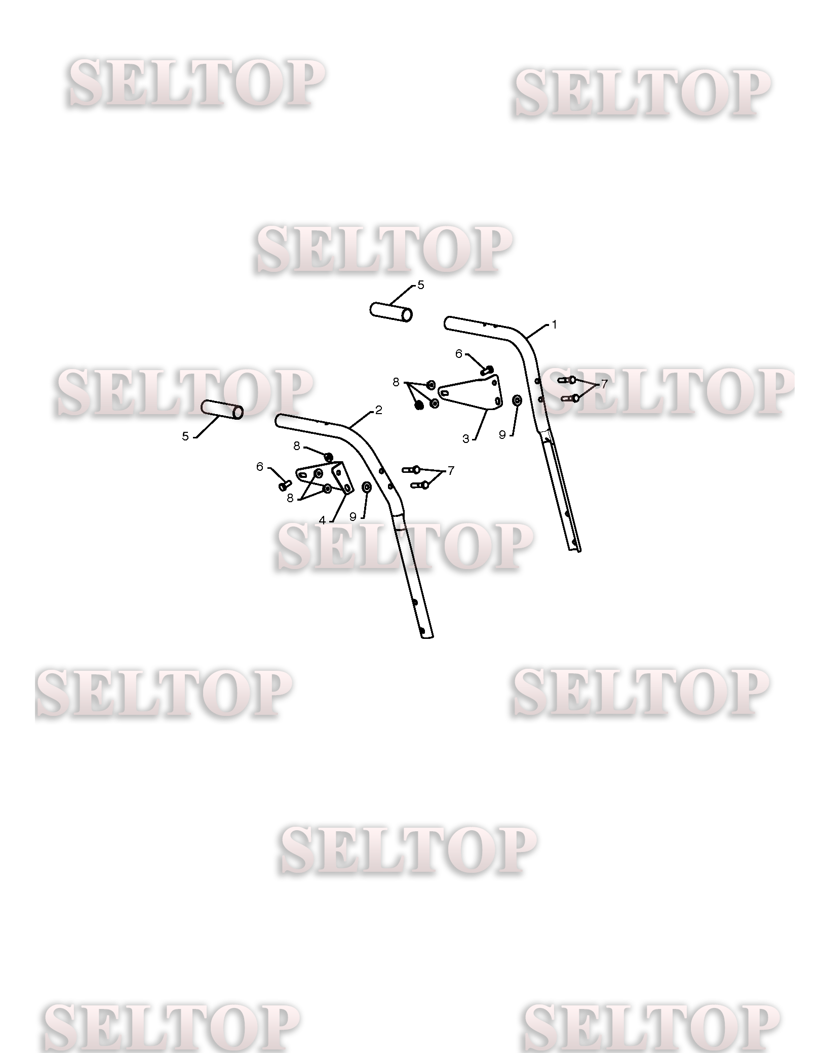 Ручка для Хускварна 12524 SB (артикул модели 96193004600) (с 2009-09)