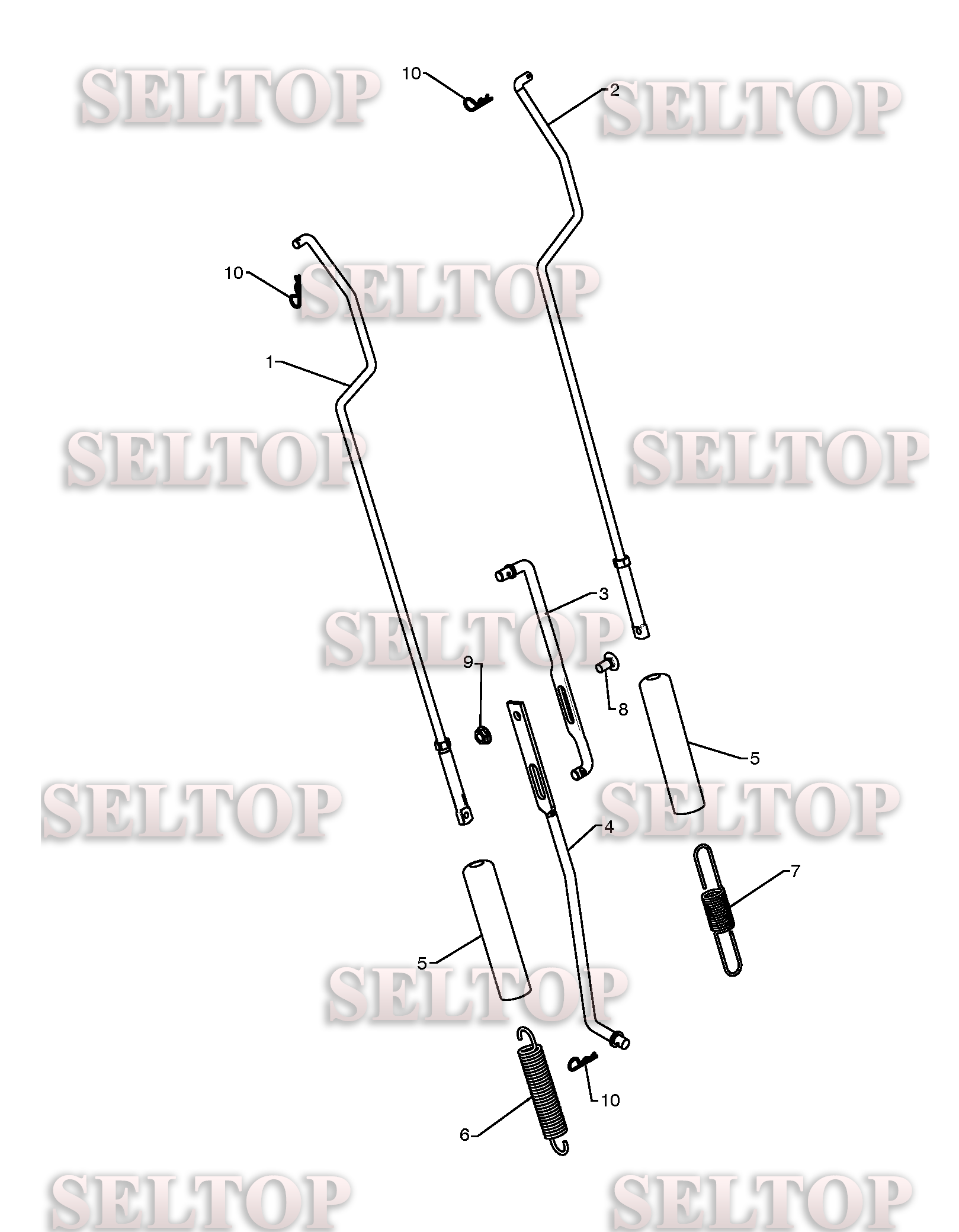 Ручка для Хускварна 12524 SB (артикул модели 96193004600) (с 2009-09) (схема 2)