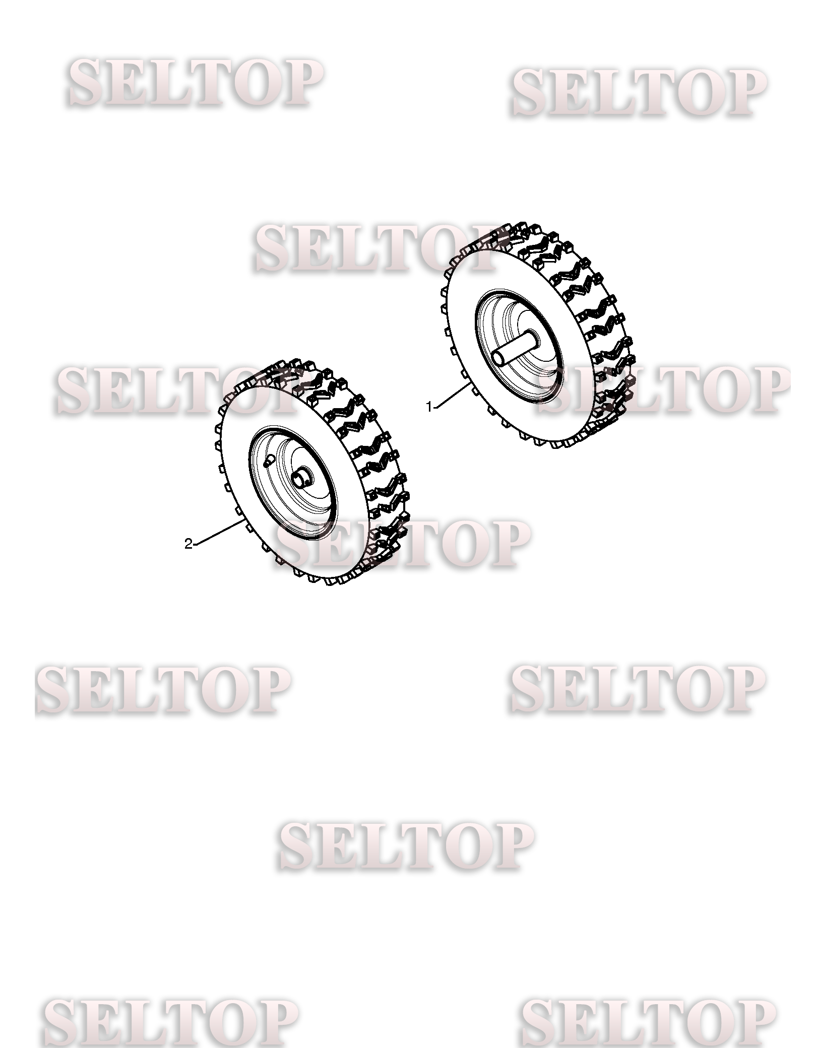 Колеса для Хускварна 12524 SB (артикул модели 96193004600) (с 2009-09)