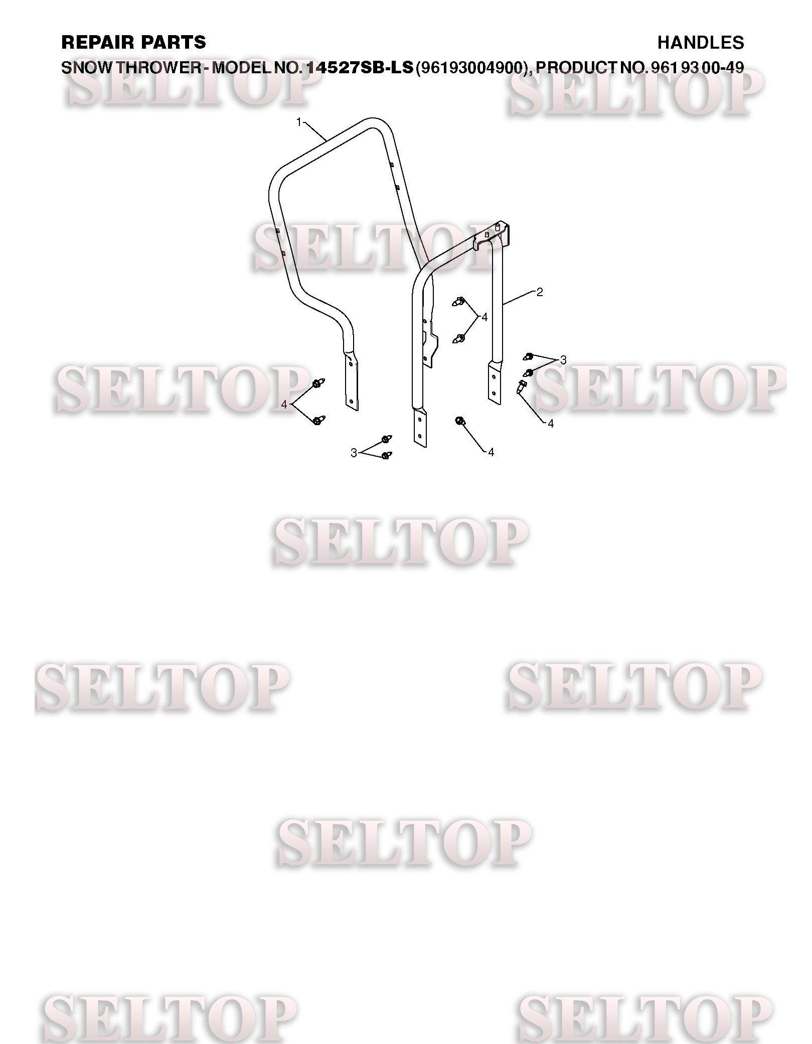 Ручка для Хускварна 12527 HV (артикул модели 96193005301) (с 2010-07) (схема 2)
