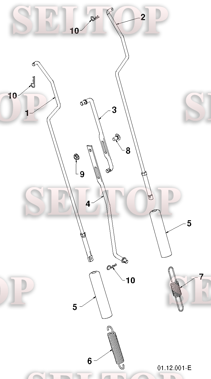 Ручки управления для Хускварна 12527 HV (артикул модели 96193007105) (с 2012-08) (схема 3)