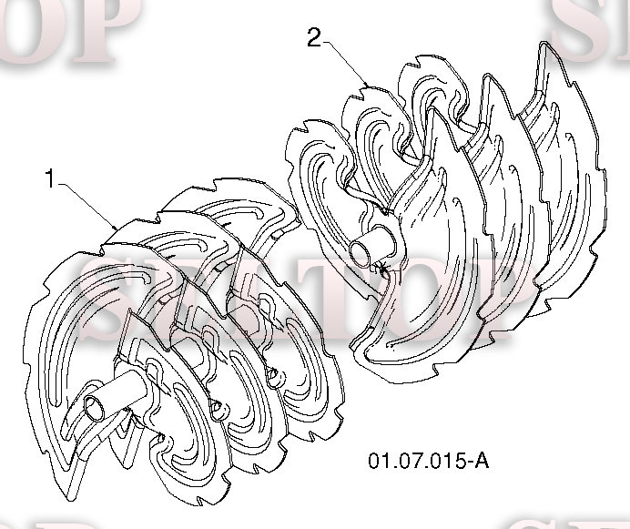 Крыльчатка, редуктор для Хускварна 12527 HV (артикул модели 96193007106) (с 2013-09) (схема 2)