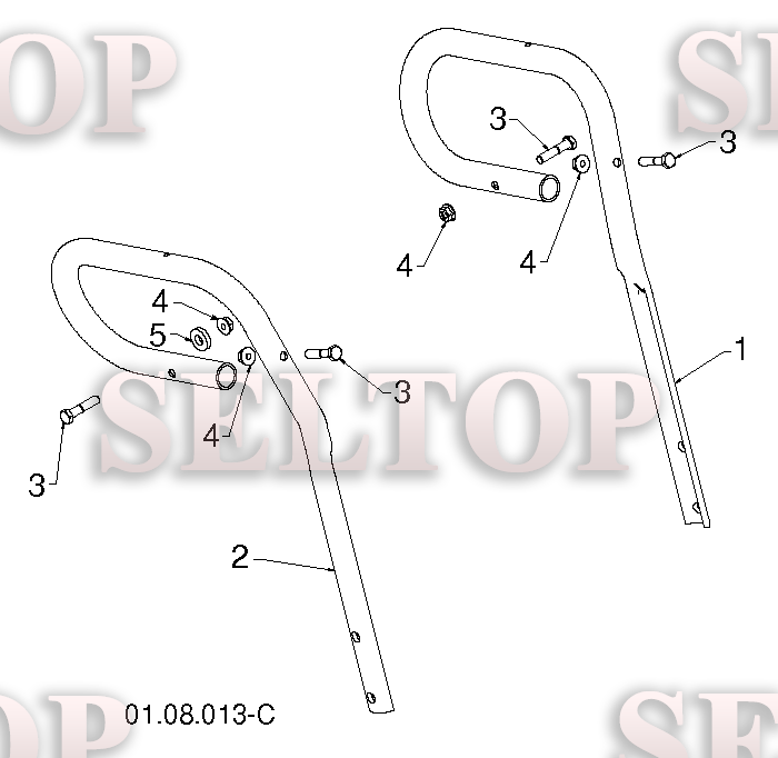 Ручки управления для Хускварна 12527 HV (артикул модели 96193007106) (с 2013-09) (схема 1)