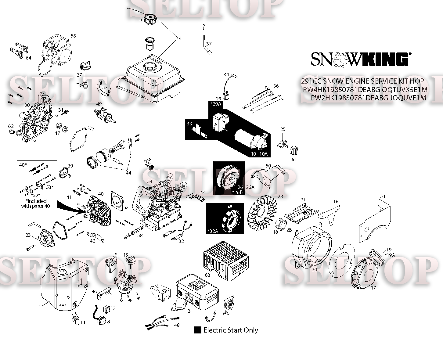 Двигатель для Хускварна 12530 HV (артикул модели 96193007204) (с 2013-08)