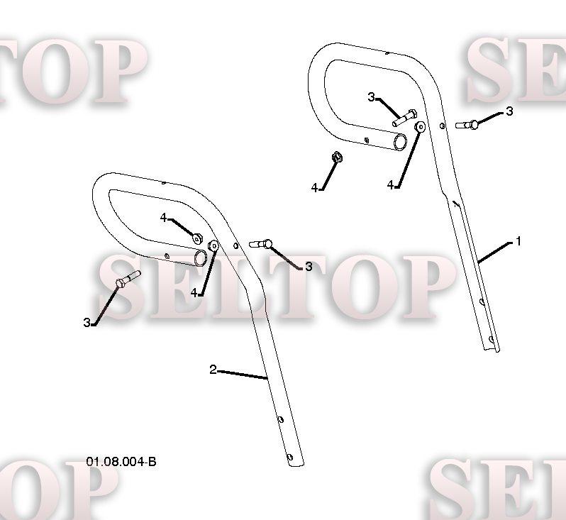 Ручка для Хускварна 1330 SB (артикул модели 96193004200) (с 2008-11)