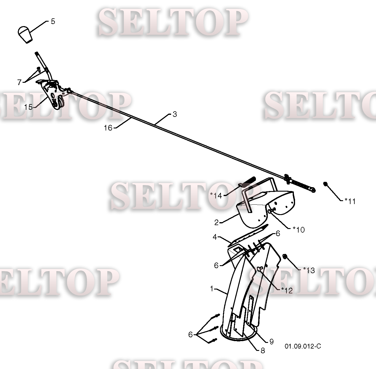 Панель управления, привод разгрузочного желоба для Хускварна 14527 E (артикул модели 96193006700) (с 2010-05)