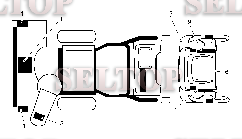 Наклейки для Хускварна 14527 E (артикул модели 96193007503) (с 2012-06)