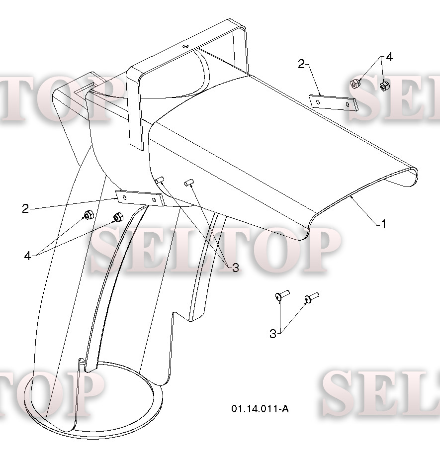 Панель управления, привод разгрузочного желоба для Хускварна 14527 E (артикул модели 96193007504) (с 2012-08) (схема 1)