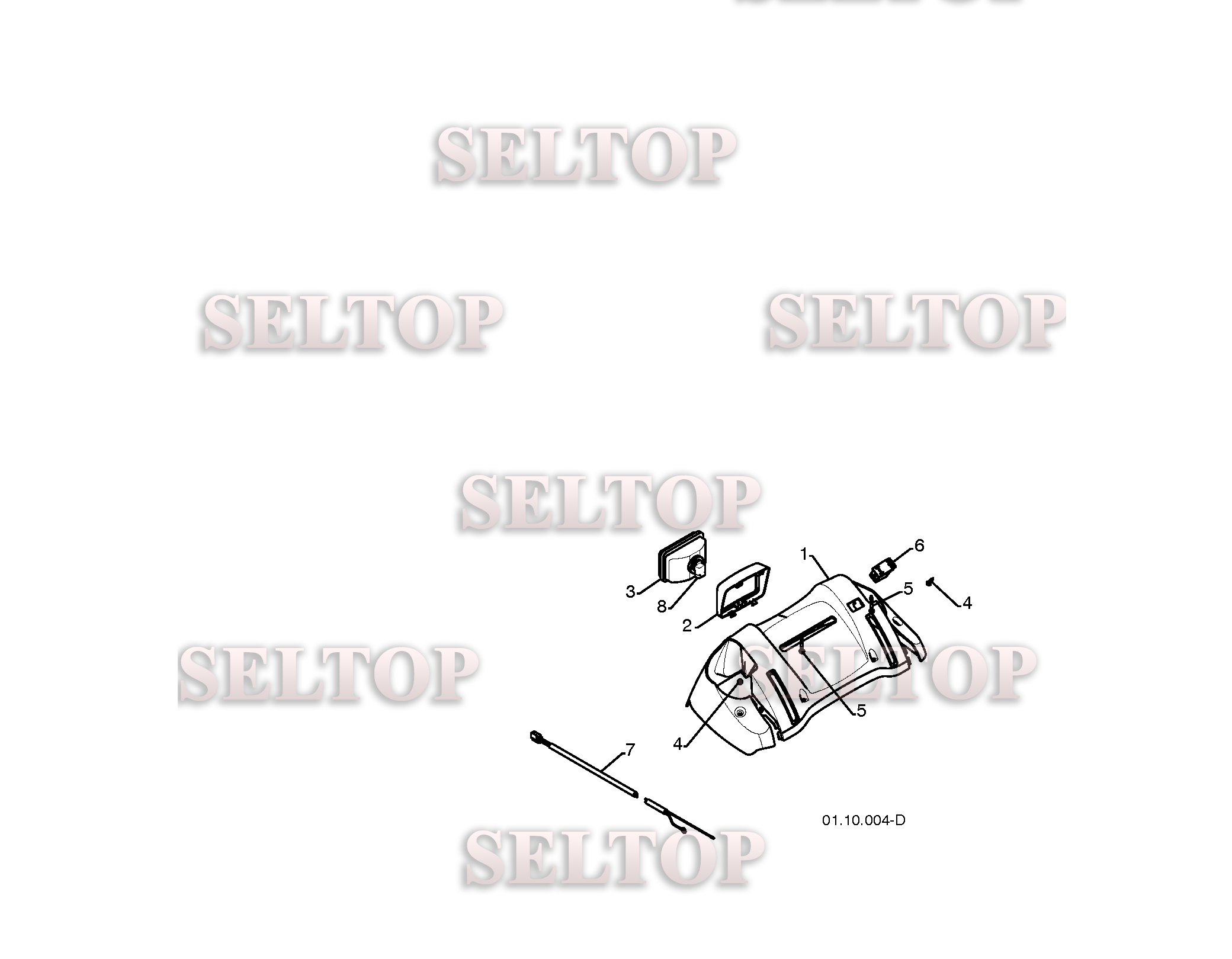 Ручка для Хускварна 14527 LS (артикул модели 96193005900) (с 2010-06) (схема 1)