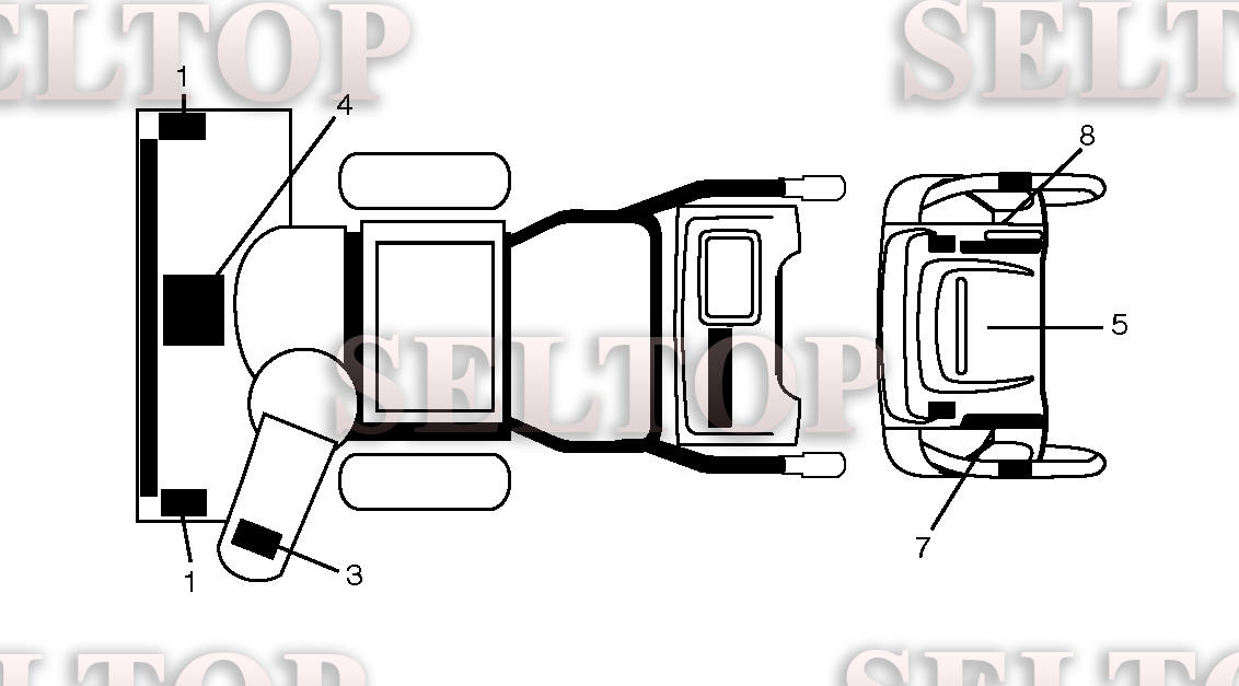 Наклейки для Хускварна 14527 XLS (артикул модели 96193006101) (с 2010-08)
