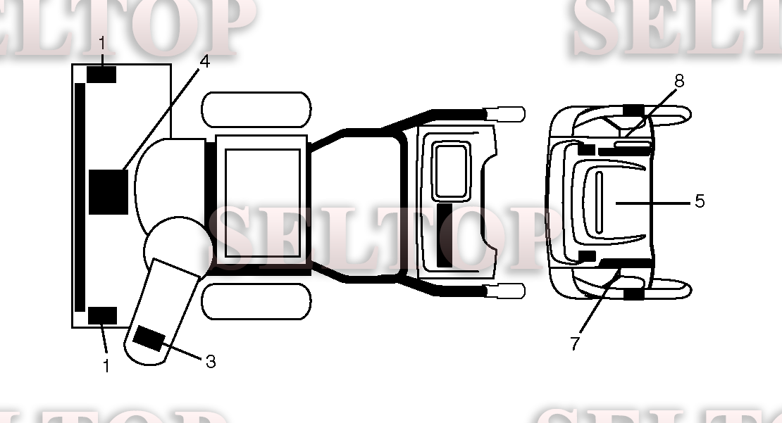 Наклейки для Хускварна 14527 XLS (артикул модели 96193006102) (с 2010-09)