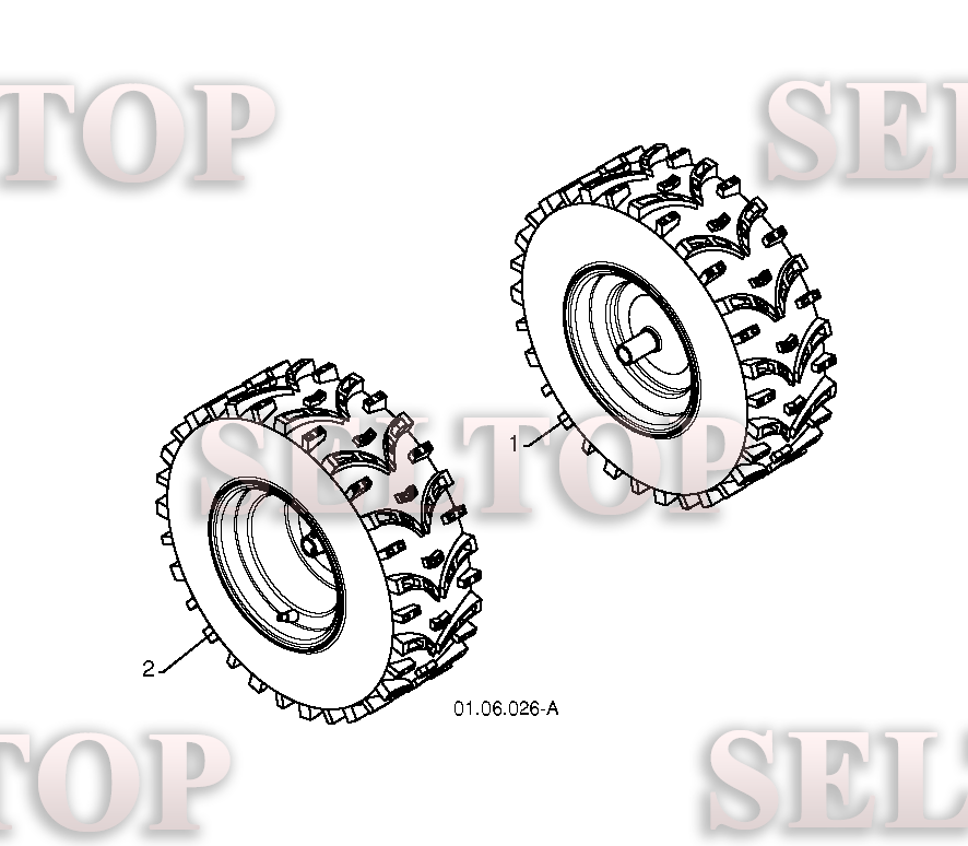 Колеса для Хускварна 14527 XLS (артикул модели 96193006102) (с 2010-09)