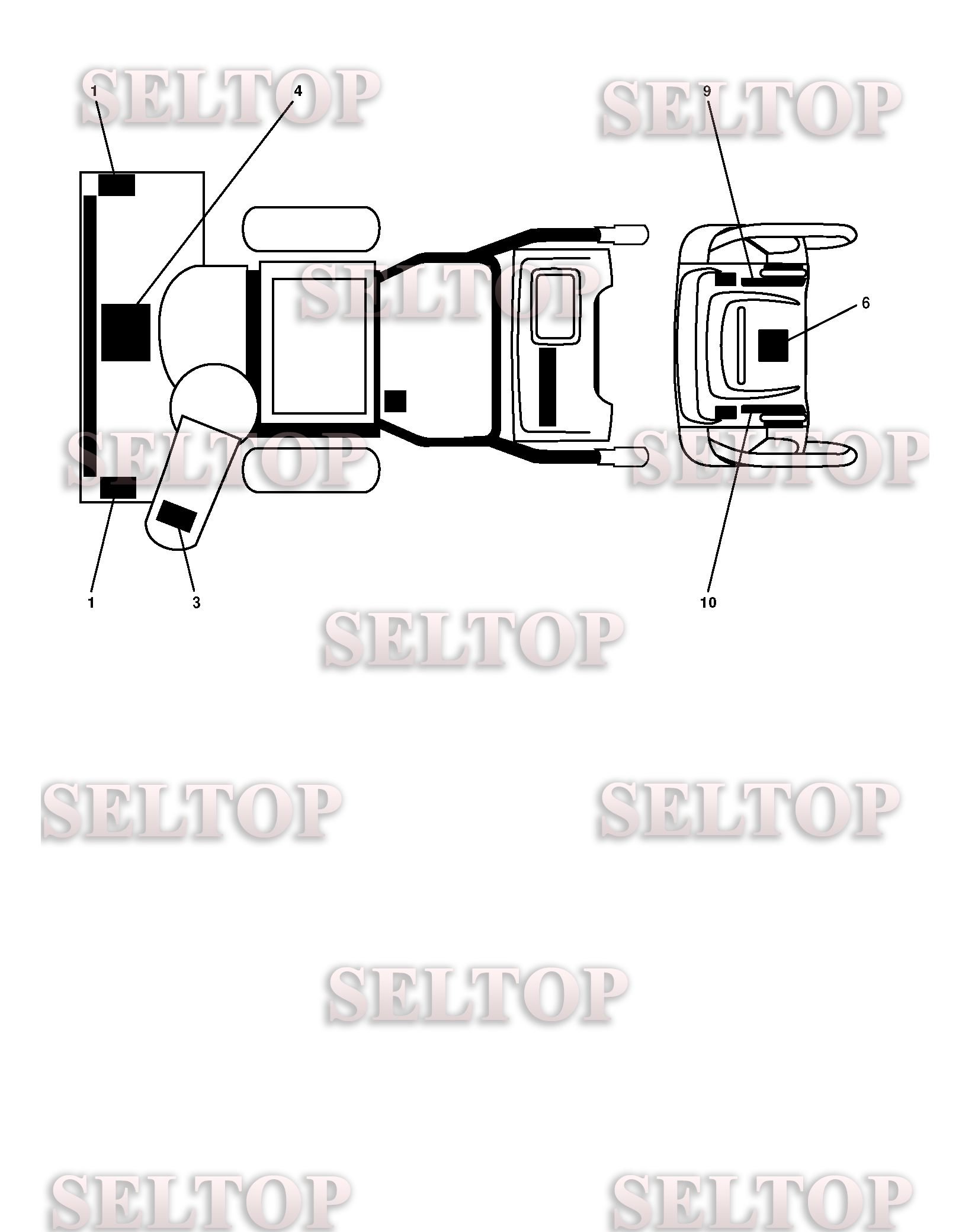 Наклейки для Хускварна 15530 SBLS (артикул модели 96193003801) (с 2009-07)