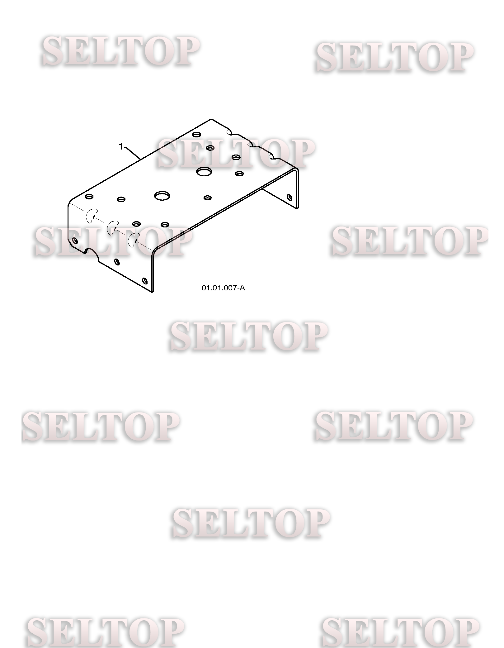 Крепление двигателя для Хускварна 15530 SBLS (артикул модели 96193003802) (с 2009-07)