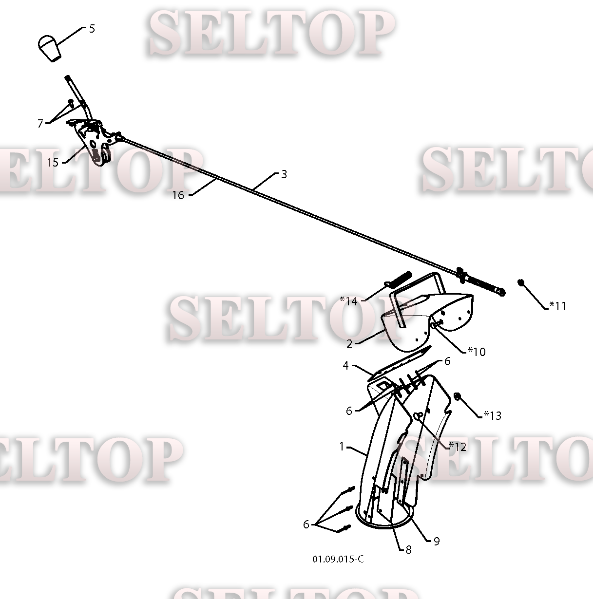 Панель управления, привод разгрузочного желоба для Хускварна 16527 EXLT (артикул модели 96193008500) (с 2011-08)