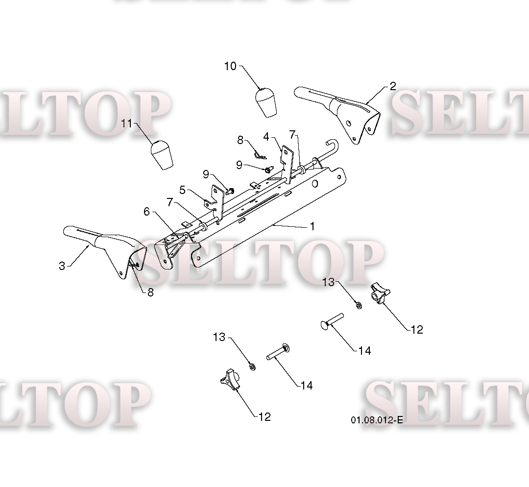 Ручка для Хускварна 16527 EXLT (артикул модели 96193008500) (с 2011-08) (схема 2)
