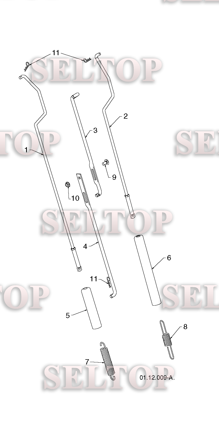 Ручка для Хускварна 16527 EXLT (артикул модели 96193008500) (с 2011-08) (схема 3)