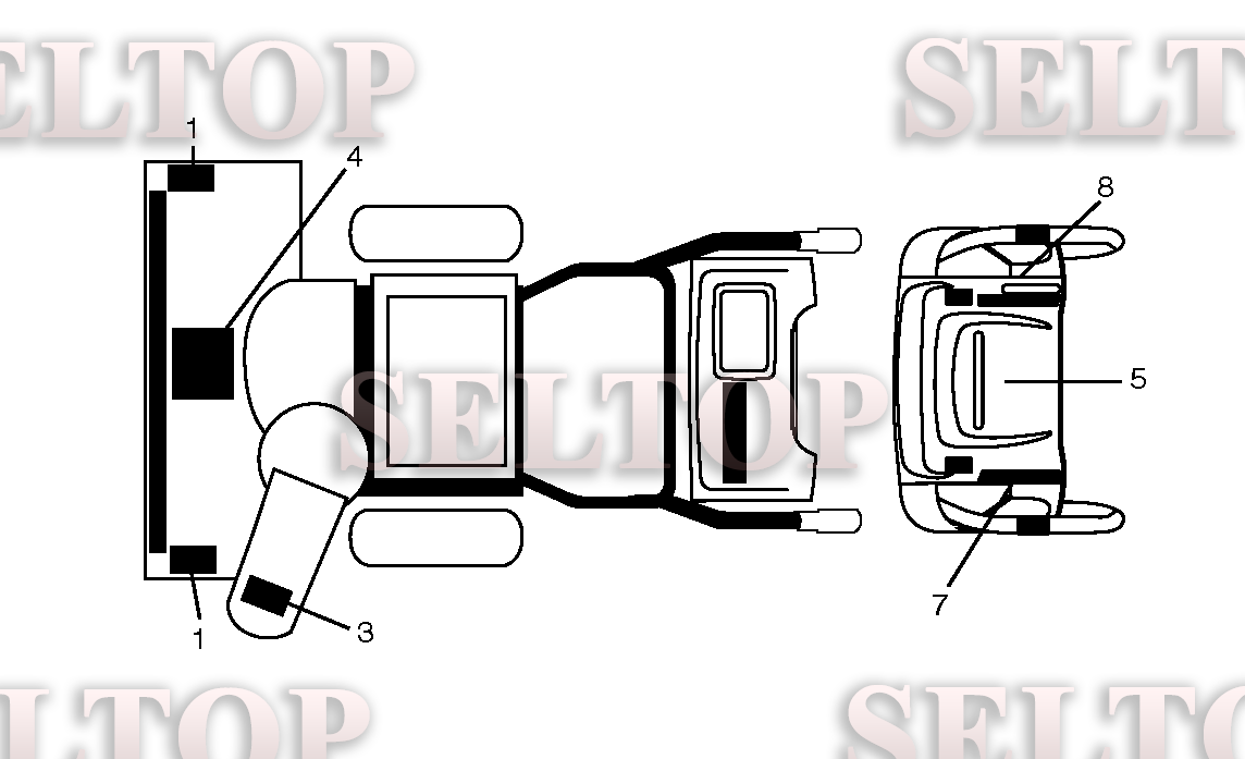 Наклейки для Хускварна 16530 EXL (артикул модели 96193006901) (с 2010-06)
