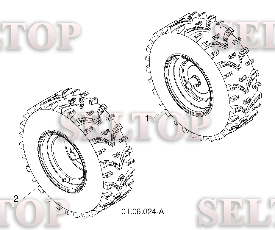 Колеса для Хускварна 16530 EXL (артикул модели 96193008400) (с 2011-07)