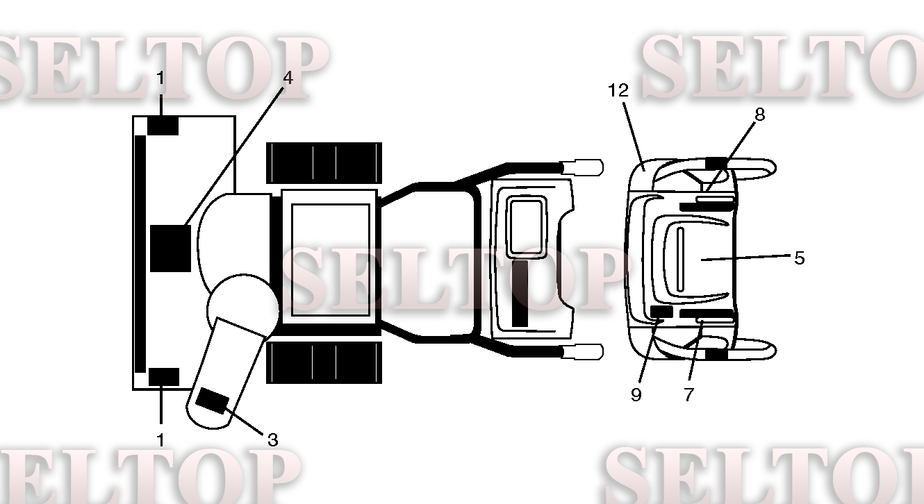 Наклейки для Хускварна 1827 EXLT (артикул модели 96193007701) (с 2012-09)