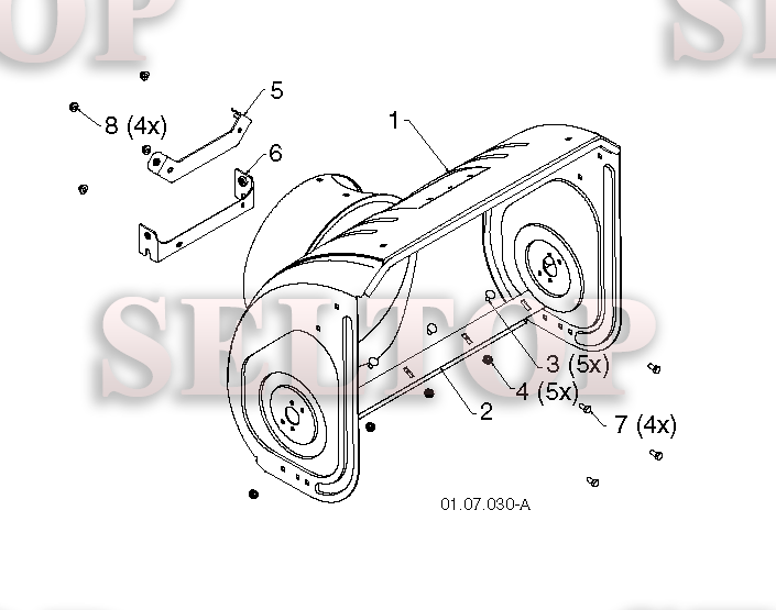 Крыльчатка, редуктор для Хускварна 1827 EXLT (артикул модели 96193007702) (с 2012-08) (схема 1)