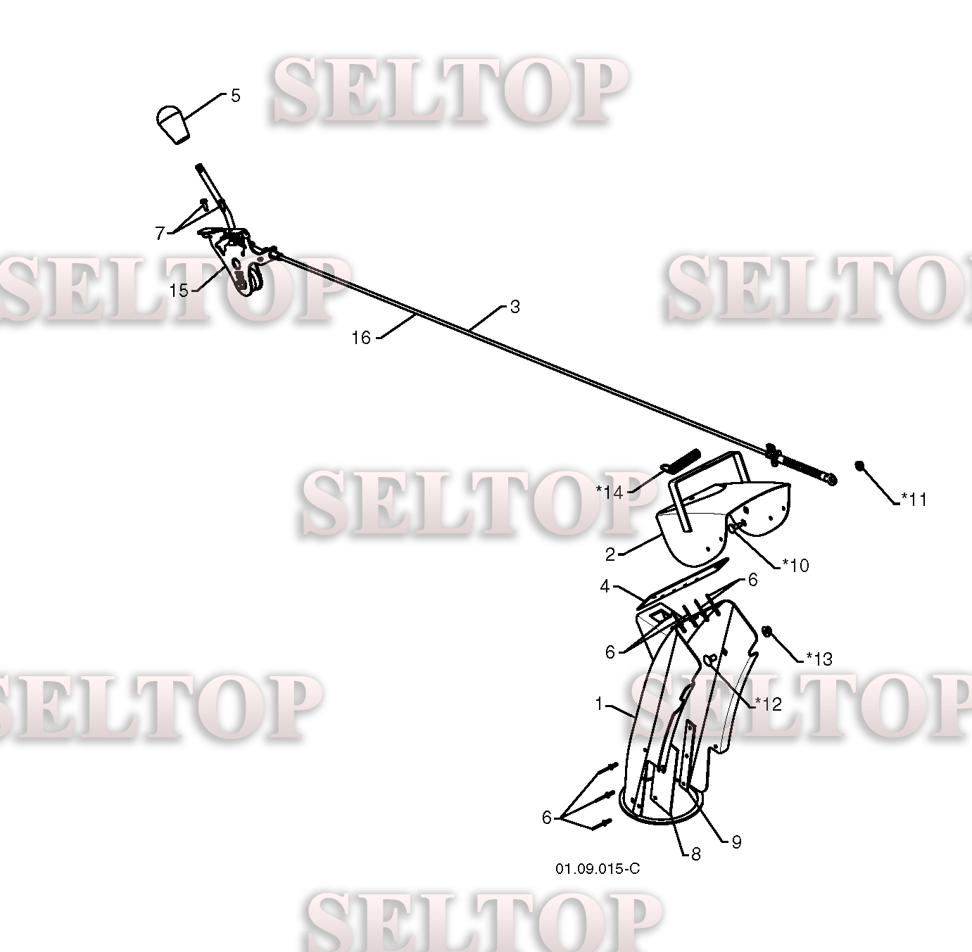 Панель управления, привод разгрузочного желоба для Хускварна 1827 EXLT (артикул модели 96193007702) (с 2012-08)