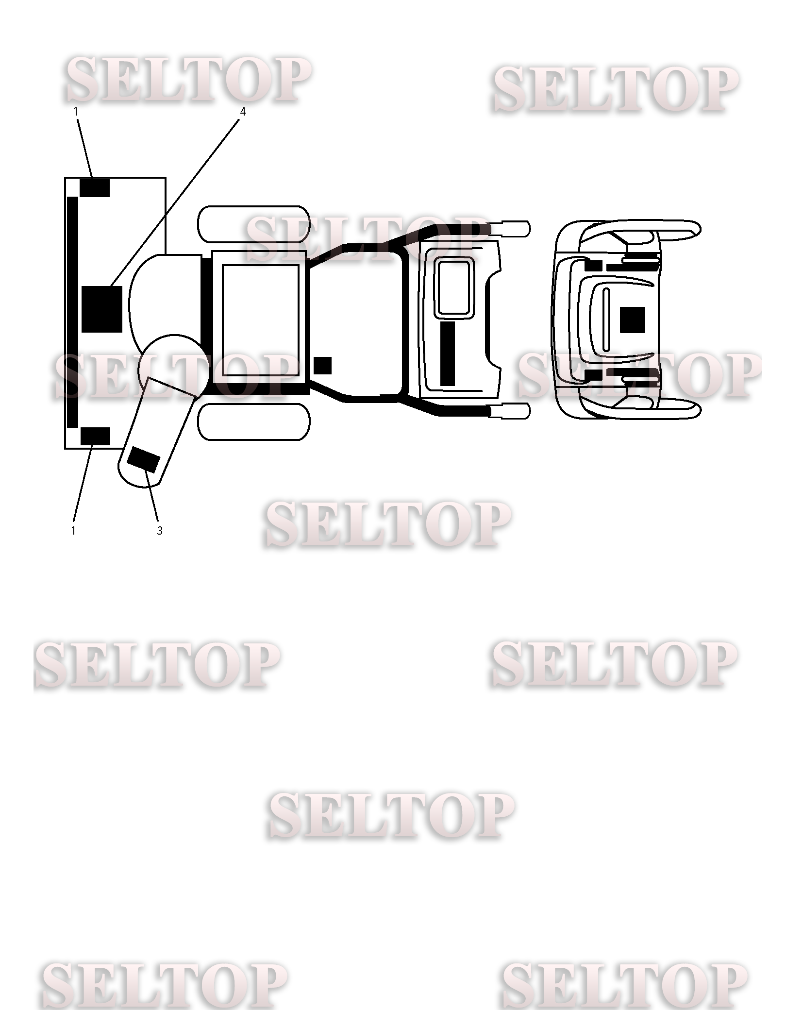 Наклейки для Хускварна 1827 SB (артикул модели 96193004701) (с 2009-09)