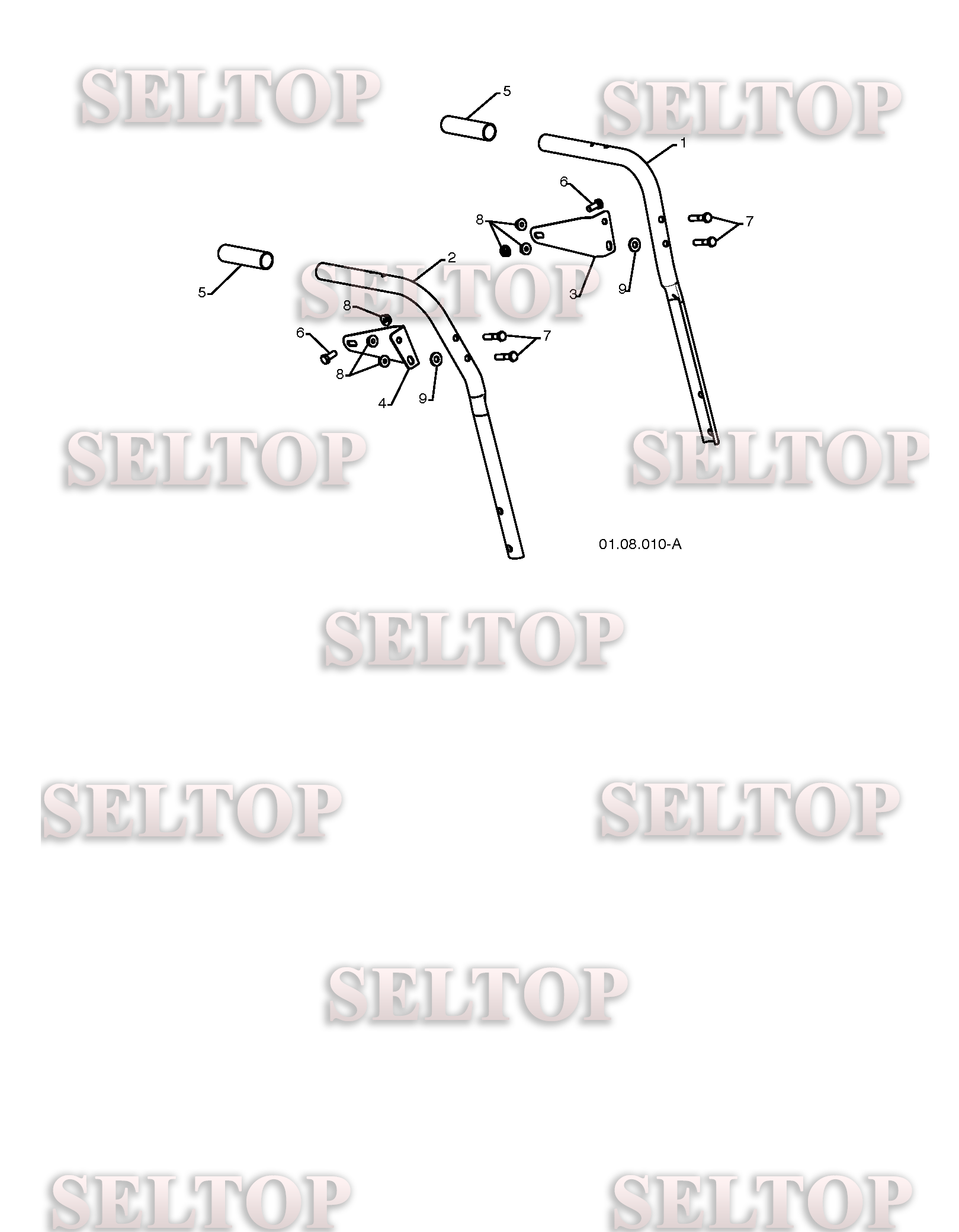 Ручка для Хускварна 1827 SB (артикул модели 96193004701) (с 2009-09)